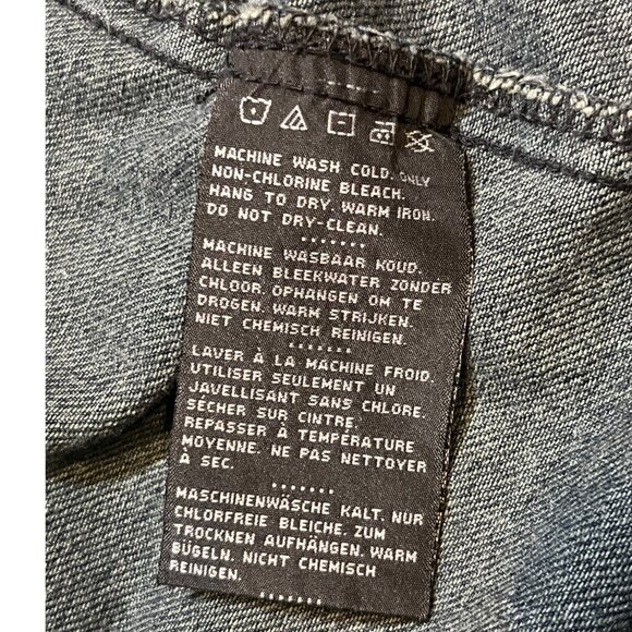 Harley Davidson Denim Jean Jacket 3XL Mens Fabric Sleeves - Picture 10 of 16